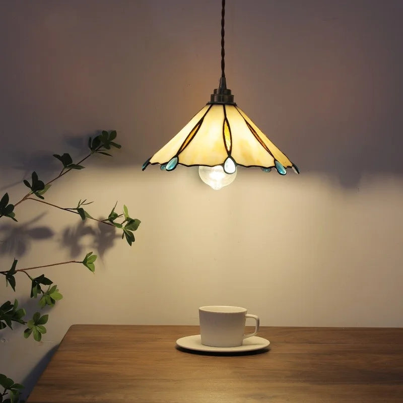 DecorBites™ Glass Copper LED Pendant Lamp for Dining Room, Nordic Modern Hanging Light Fixtures