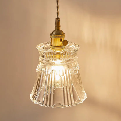 DecorBites™ Clear Glass LED Wall Lamp Pull Chain Switch Modern Luxury Home Decor