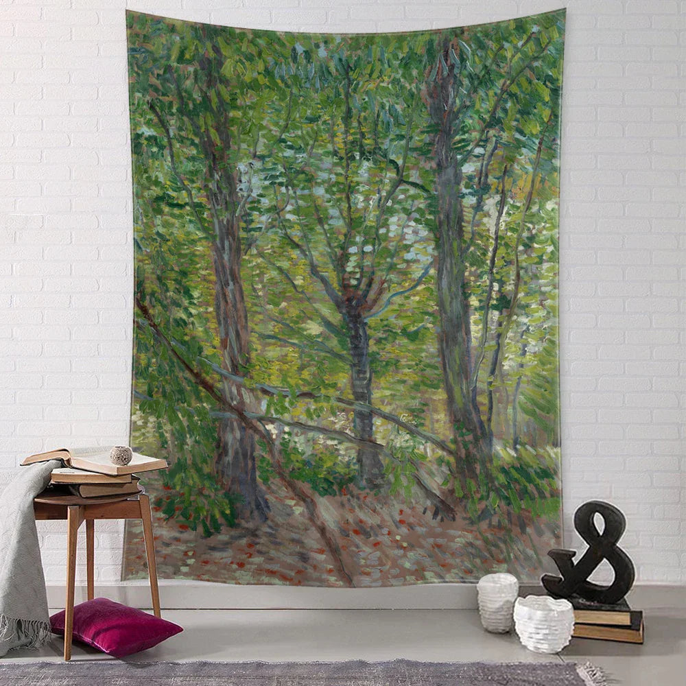 Decobites Mystic Garden Path Tapestry Wall Hanging - Van Gogh Oil Painting Inspired Art