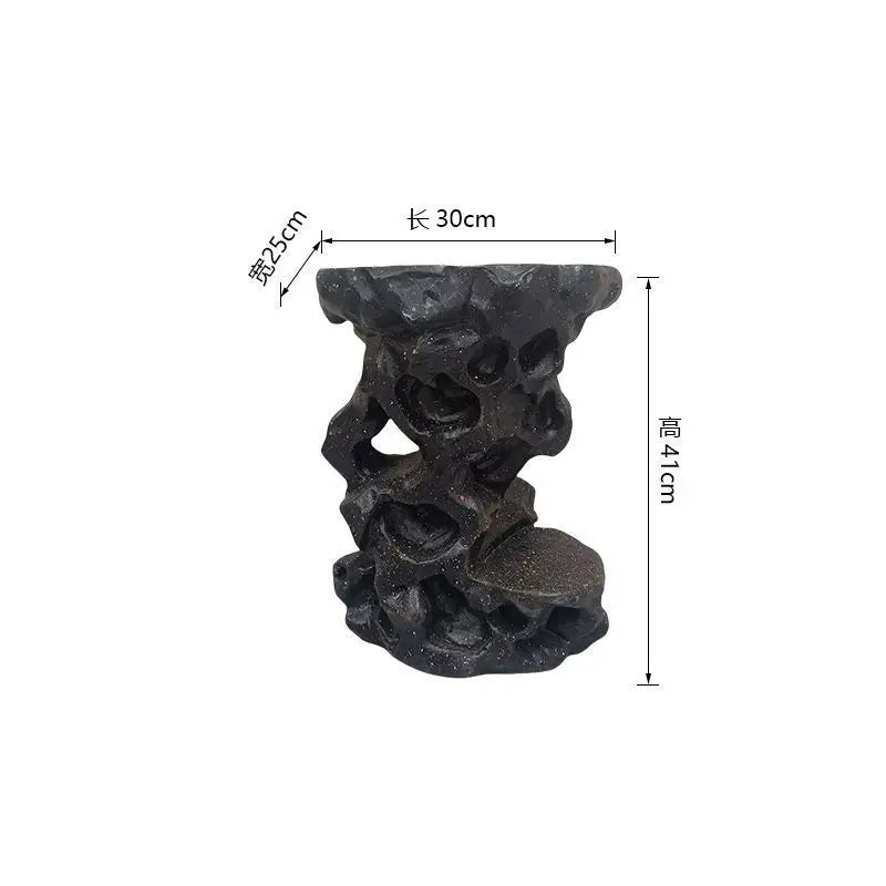 DecorBites™ Chinese Resin Floor Flower Stand, Modern Minimalist Living Room Decor