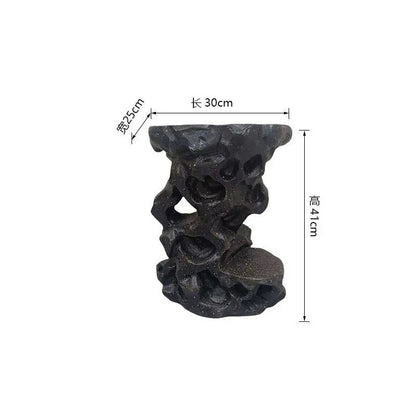 DecorBites™ Chinese Resin Floor Flower Stand, Modern Minimalist Living Room Decor