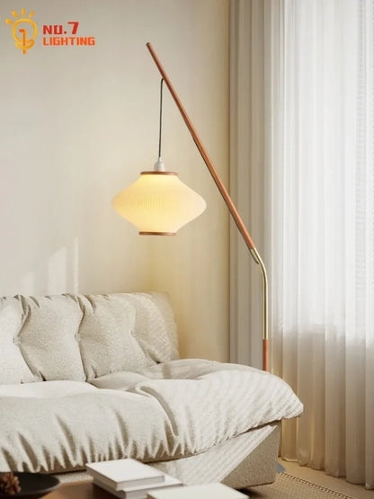 Lámpara de pie LED de diseño DecorBites™ Cream Wind de acrílico para sala de estar y dormitorio