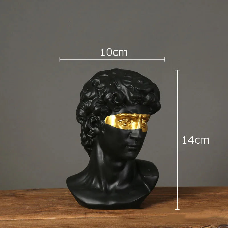 Gold Resin David Sculpture