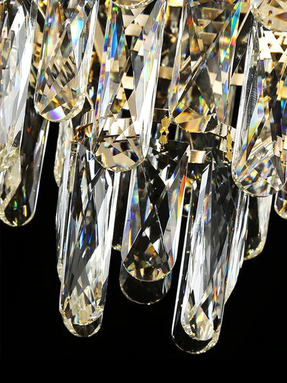 DecorBites™ Gold LED Crystal Chandelier Modern Luxury Lighting for Living Room
