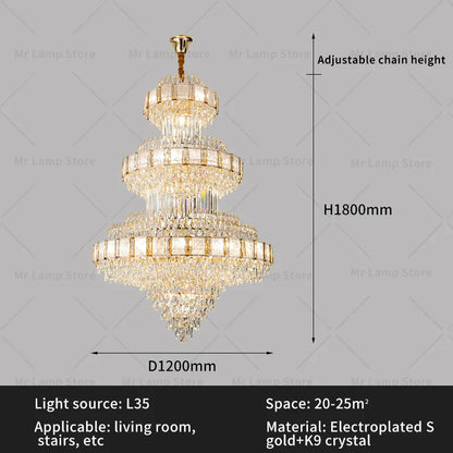 DecorBites™ Elegant Crystal Chandelier for Luxe Living Spaces