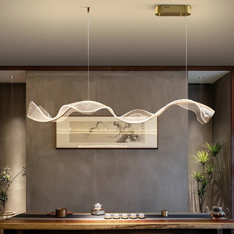 Acrylic Adjustable Dining Chandelier