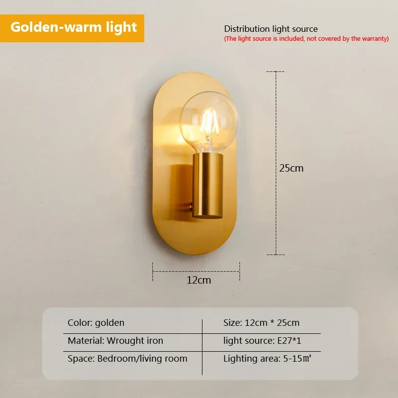 Lámpara de pared LED dorada contemporánea DecorBites™ para una iluminación lujosa del hogar