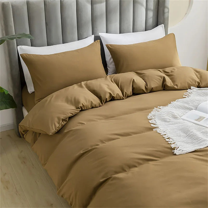 DecorBites™ Brushed Duvet Cover Set | Soft Skin-Friendly Bedding | Full Queen King Twin Sizes