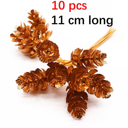 DecorBites™ Gold Hybrid Flower Cherry Stamen Berries Bundle for DIY Decor