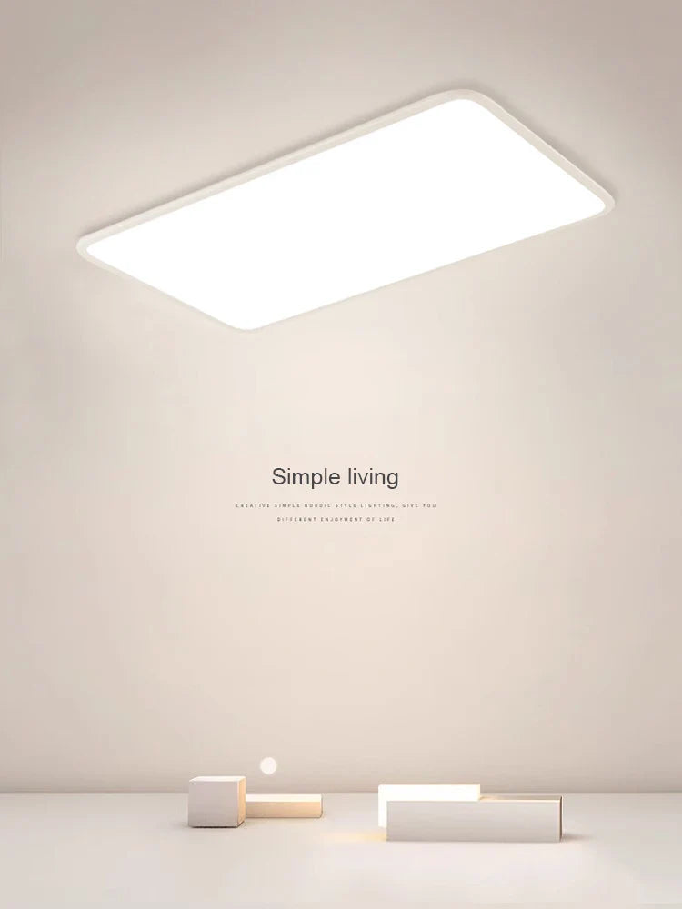 DecorBites™ LED Ceiling Light: Nordic Style Ultra Thin Square Lamp for Living Room and Bedroom