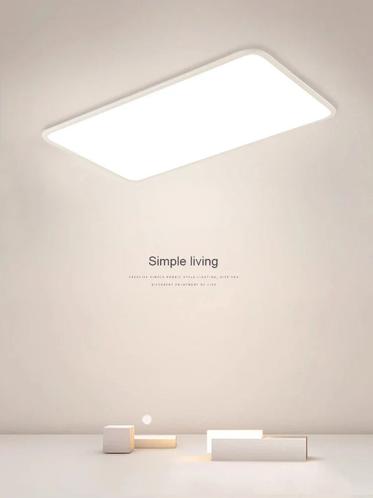 DecorBites™ LED Ceiling Light: Nordic Style Ultra Thin Square Lamp for Living Room and Bedroom