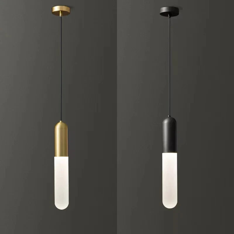 DecorBites™ Gold LED Pendant Lamp for Bedroom & Kitchen Lighting - Long Cable Suspended Fixture