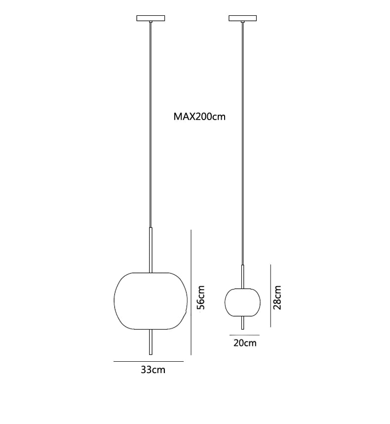 DecorBites™ KUSHI LED Glass Pendant Light for Living Room, Kitchen, or Bedside Table