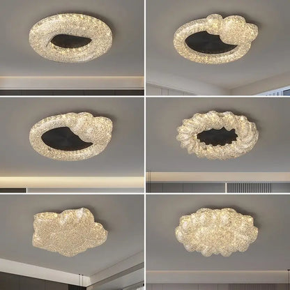 DecorBites™ Crystal Chandelier: Modern LED Hanging Light for Home & Hotel Décor