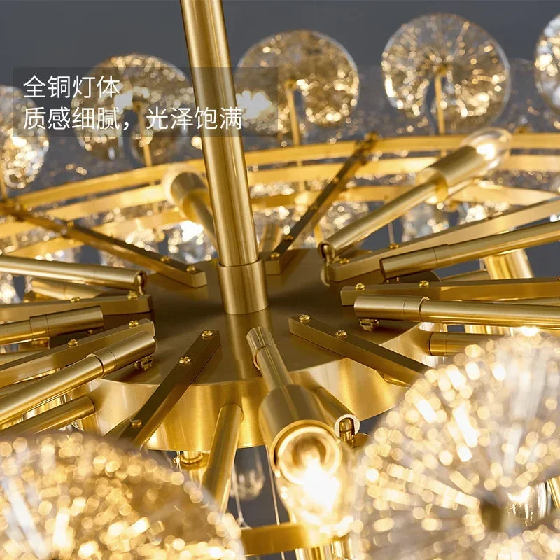 Lámpara de araña de cristal Lotus de DecorBites™: Iluminación moderna de lujo para el hogar, restaurantes y hoteles.