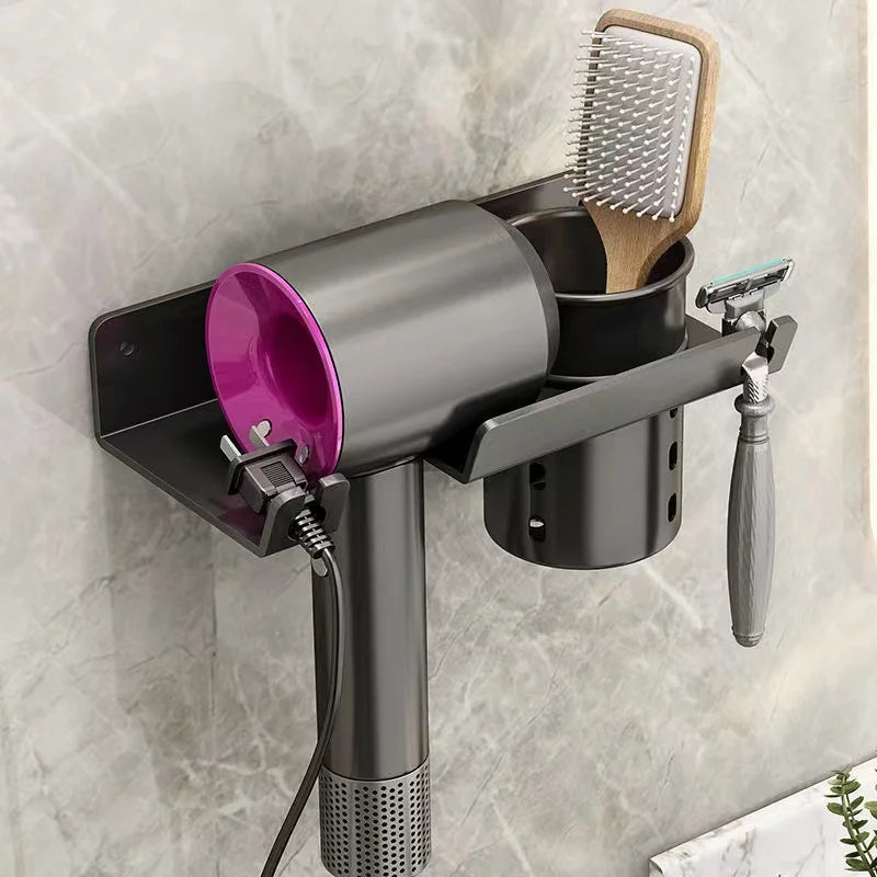 DecorBites™ Hair Tool Organizer Rack Bathroom Shelves Blower Storage Shelf
