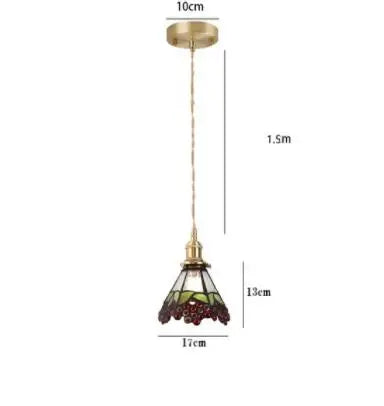 مصباح معلق زجاجي أزرق من DecorBites™ لغرفة النوم وغرفة الطعام وغرفة المعيشة