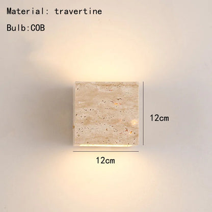 Lámpara de pared LED DecorBites™ Cuboid Stone 3000K para salón, dormitorio y escaleras. Iluminación creativa.