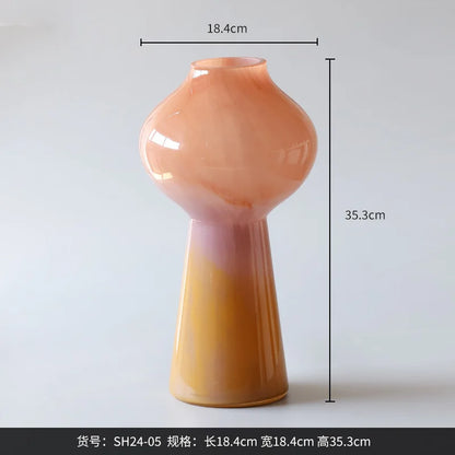 DecorBites™ Gradient Glass Vase Gourd Hydroponic Flower Arrangement Terrarium Bouquet Holder