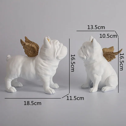 DecorBites™ French Bulldog Dog Sculpture Set - Resin Desktop Decor Ornaments