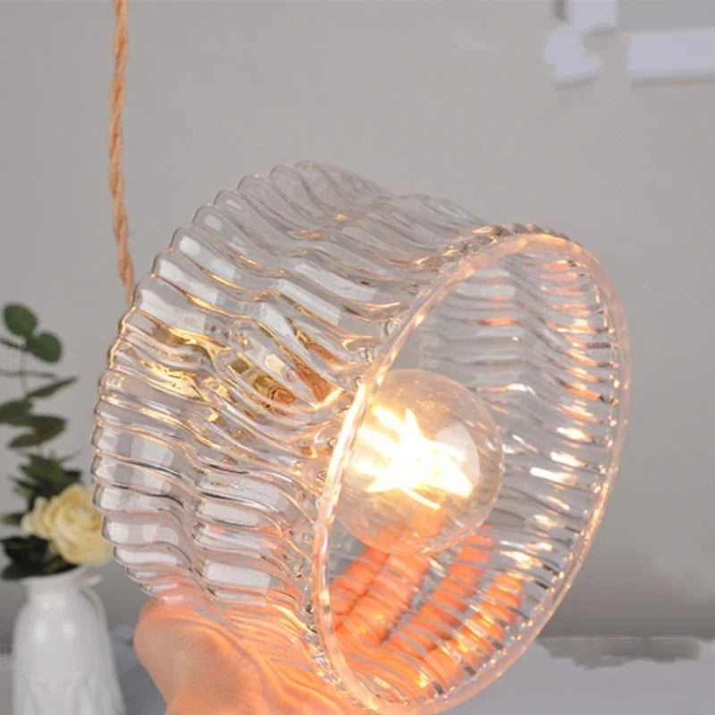 DecorBites™ LED Brass Pendant Lamp Modern Clear Glass Dining Light