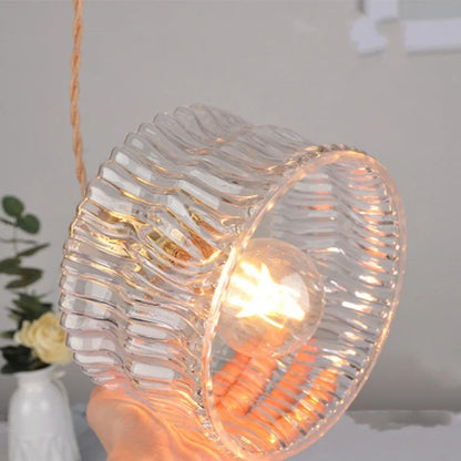 DecorBites™ LED Brass Pendant Lamp Modern Clear Glass Dining Light