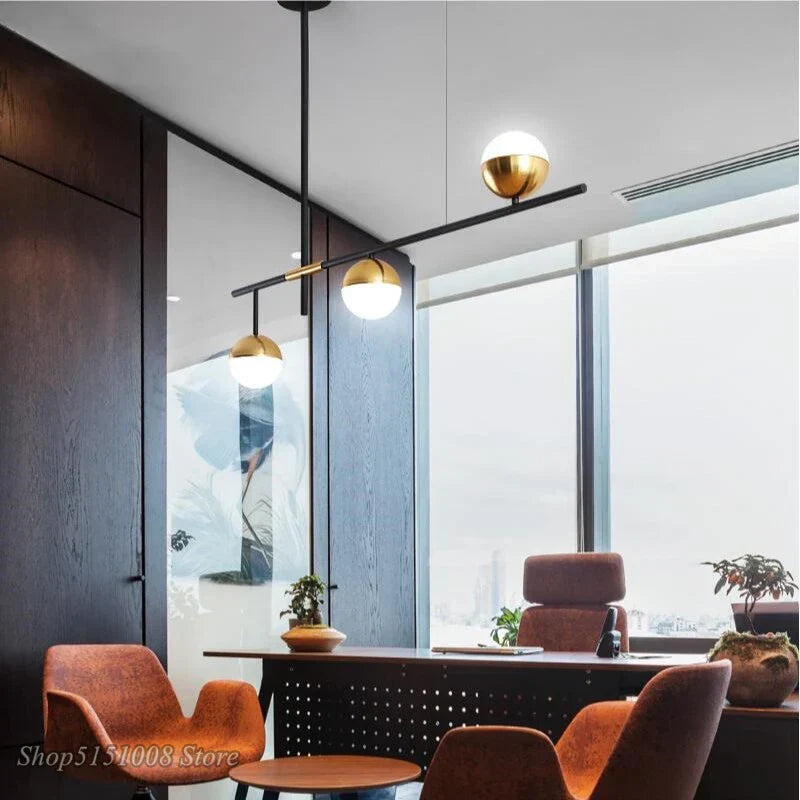 Lámpara colgante de bola de cristal DecorBites™ con luz LED moderna