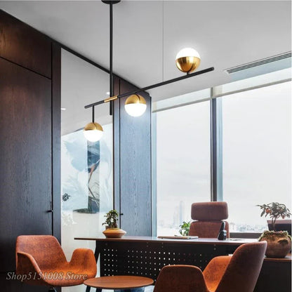 Lámpara colgante de bola de cristal DecorBites™ con luz LED moderna