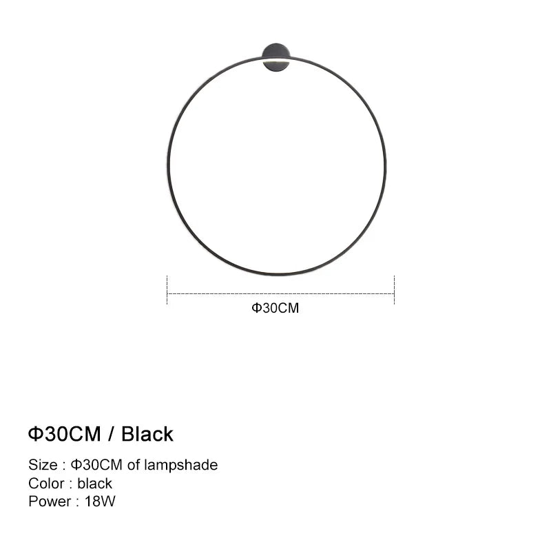 DecorBites™ LED Wall Lights for Modern Circle Decor in Bedroom, Living Room, Restaurant