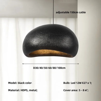 Lámpara de araña DecorBites™ estilo crema Wabi Sabi para escaleras, estilo nórdico, con luces colgantes LED.