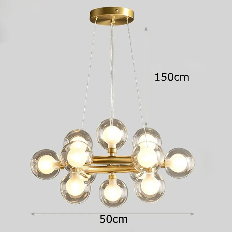 Copper Vintage LED Chandelier