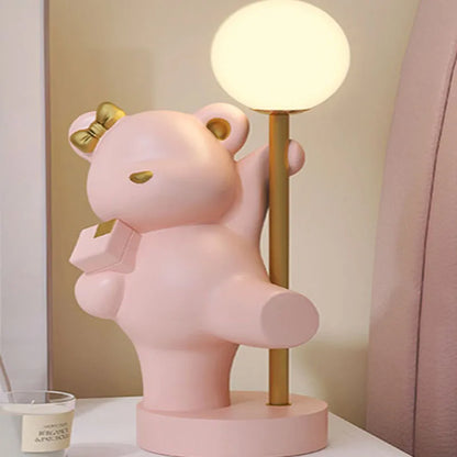 DecorBites™ مصباح ليلي للمكتب على شكل أميرة الدب بمنفذ USB LED