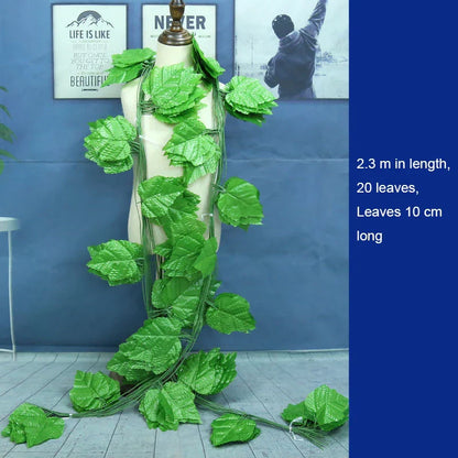 Guirnalda de hojas artificiales de hiedra verde DecorBites™, plantas artificiales para decoración de pared