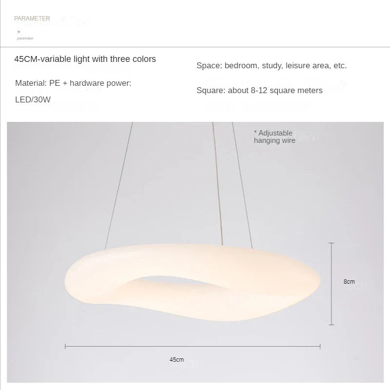 DecorBites™ Cloud Pendant Light: Nordic Minimalist Doughnut Chandelier for Living Room & Kid's Bedroom