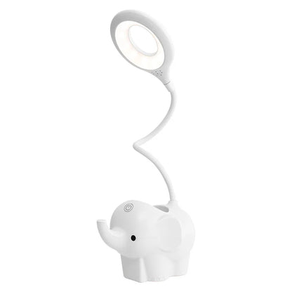 DecorBites™ Elephant LED Table Lamp: Three Color Temperature Adjustable Eye Protection Learning Light