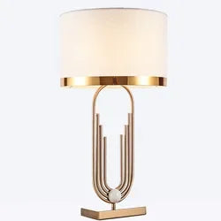 DecorBites™ Brass Table Lamp: Modem Luxury Antique Gold Lighting for Home Decor & Office Room