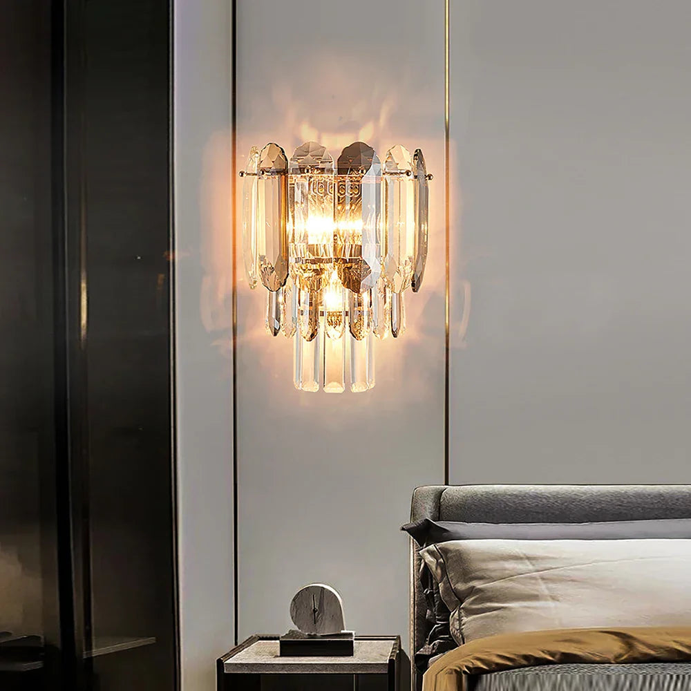 Lámpara de pared LED de cristal DecorBites™: Iluminación minimalista de lujo para el fondo del televisor en la sala de estar
