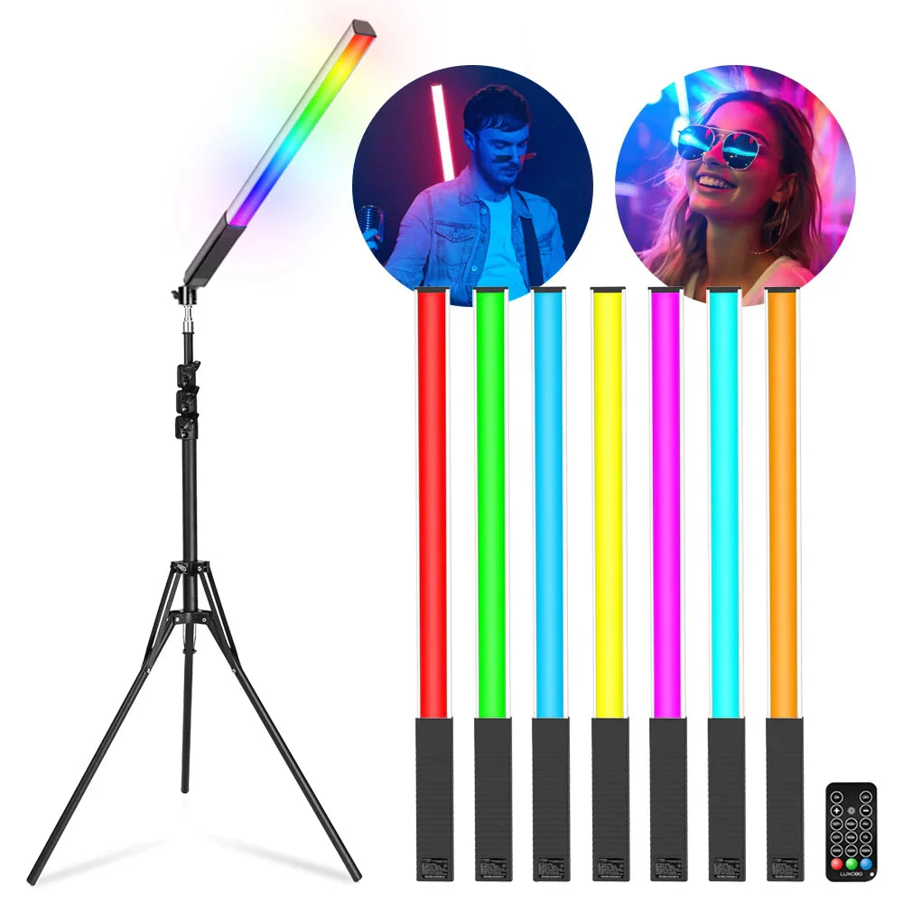 Decorbites™ LED-Lichtstab RGB-Stick mit Stativ, Fernbedienung und Handlampe