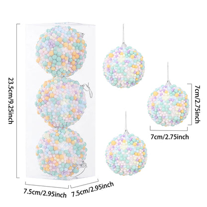 1Box Christmas Ball Ornament Balice Ice Cream Candy Shapes Xmas Tree Hanging  Pendants Home Party Navidad Christmas Decor 2024