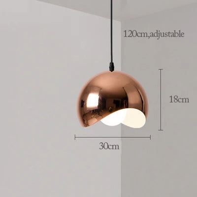 DecorBites™ Rose Gold Pendant Lights Metal Hanging Fixtures for Dining Room Island Bar Decor