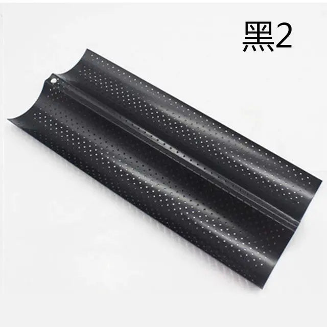 Molde DecorBites™ Wave para hornear baguettes francesas - Bandeja antiadherente para pasteles con 4 ranuras