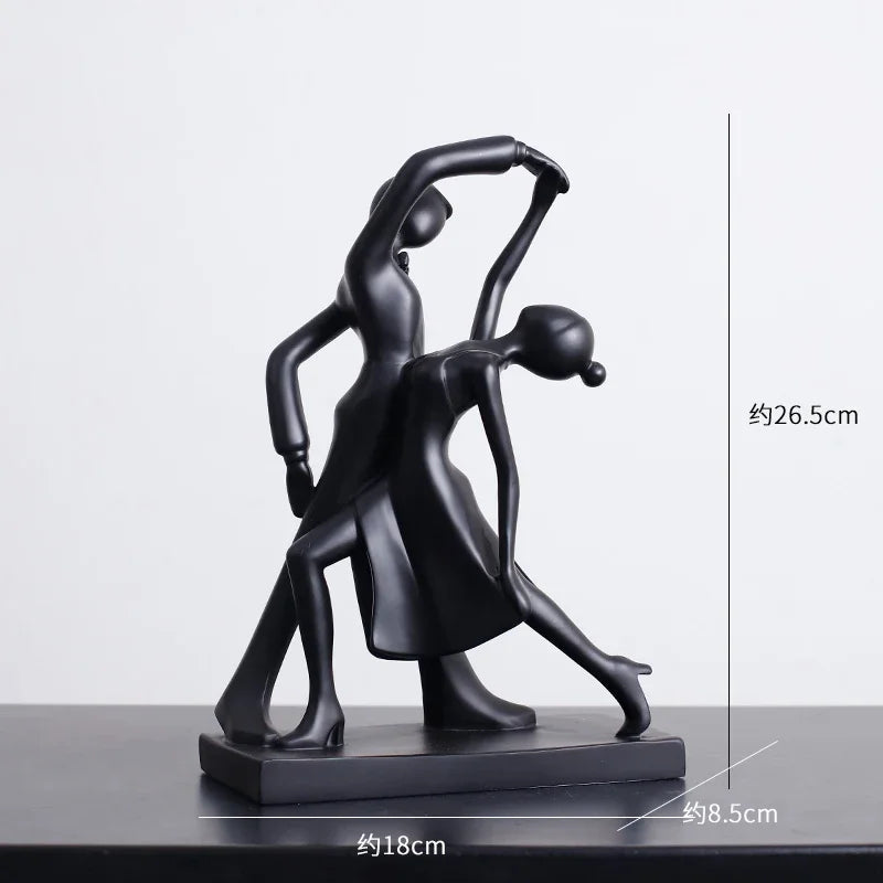 Escultura de figuras abstractas, minimalismo moderno, decoración de habitaciones, artesanías, estética DecorBites™