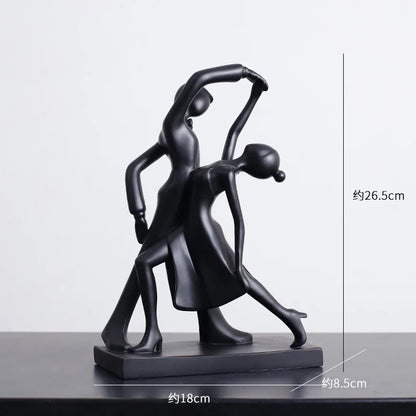Escultura de figuras abstractas, minimalismo moderno, decoración de habitaciones, artesanías, estética DecorBites™