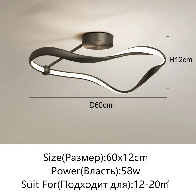 DecorBites™ LED Ceiling Light: Modern Minimalist Nordic Design for Bedroom, Living Room, Study, Kitchen & Restaurant