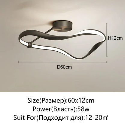 DecorBites™ LED Ceiling Light: Modern Minimalist Nordic Design for Bedroom, Living Room, Study, Kitchen & Restaurant