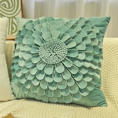 DecorBites™ Blue Hyacinth Square Pillowcase, Non-Scripta Design, Modern Home Decoration