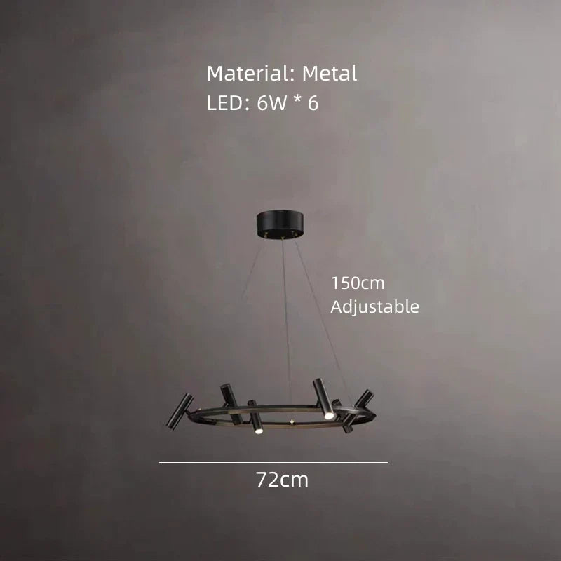 ثريا DecorBites™ المعدنية السوداء: إضاءة معلقة بسيطة لغرفة الطعام والمطبخ وغرفة النوم.