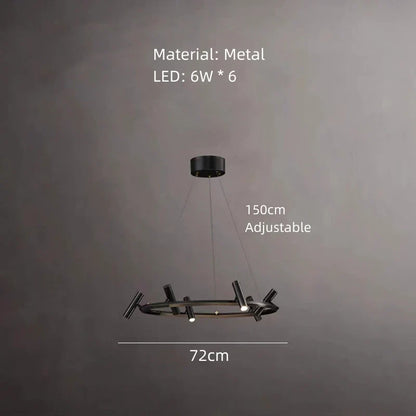 ثريا DecorBites™ المعدنية السوداء: إضاءة معلقة بسيطة لغرفة الطعام والمطبخ وغرفة النوم.