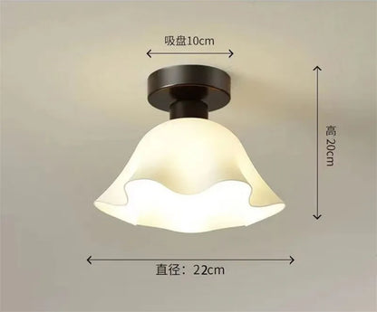 DecorBites™ Ceramic Glass Chandelier: Modern LED Ceiling Light for Living Room Aisle