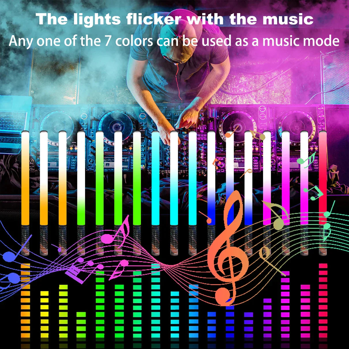 DecorBites™ LED Bar Mood Light Sticks for Home Party Decor and Photography